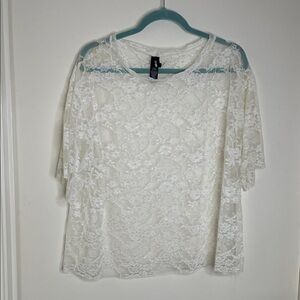 Agnes & Dora Cream Lace Blouse